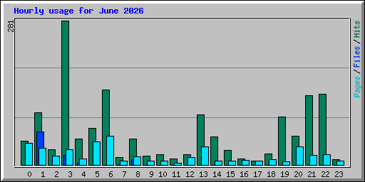 Hourly usage for June 2026